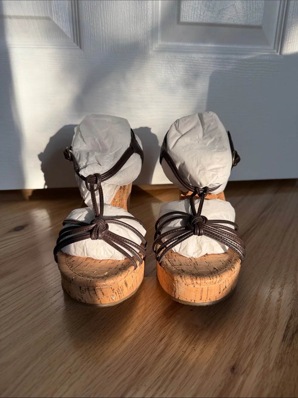 Banana Republic Brown Cork Wedge Sandals